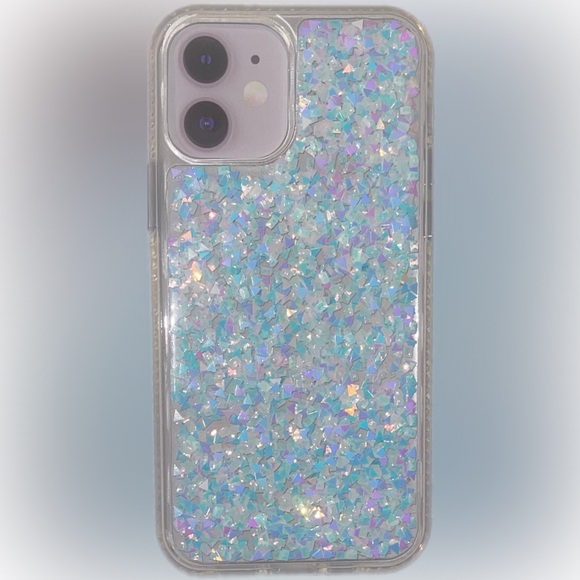 onn. Phone Case for iPhone 12 / iPhone 12 Pro - Iridescent Glitter Fleck - Picture 1 of 6